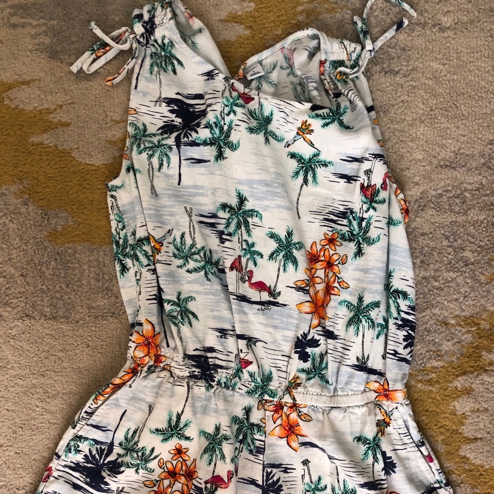 Old Navy tropical flamingo romper